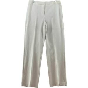 K.C. Spencer Women’s Dress Pants Size 14 Beige Pinstripe Straight Leg Work